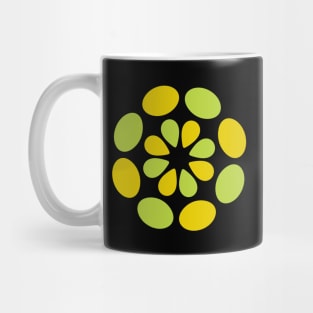 Lime and Yellow color flower pattern Mug